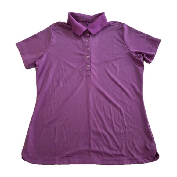 Nike Golf Polo Tour Performance Golf Polo Womens L Lavender Dri Fit SS Stretch - Picture 1 of 12